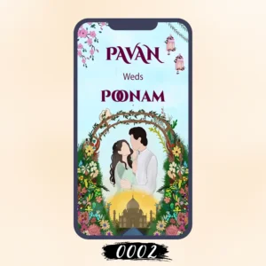 Elegant Floral Wedding Video Invite – Template 0002
