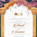 Blushing Bride Wedding Card