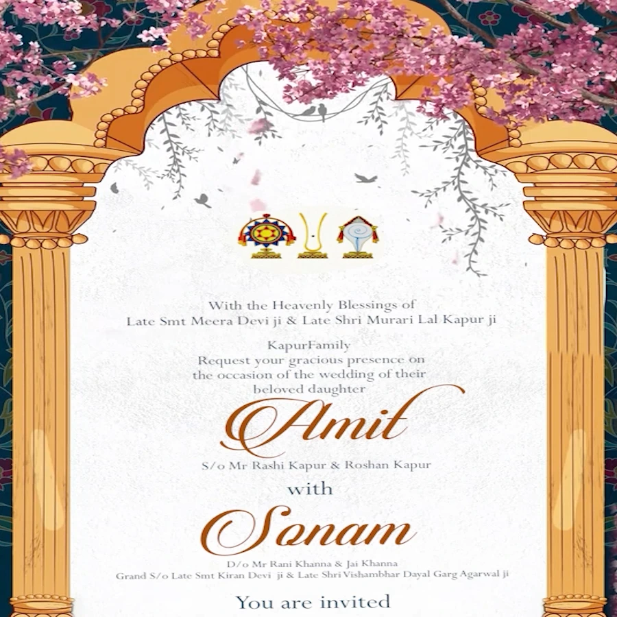 Blushing Bride Wedding Card