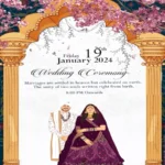 Blushing Bride Wedding Card