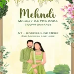 Blushing Bride Wedding Card