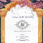 Blushing Bride Wedding Card