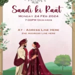 Blushing Bride Wedding Card