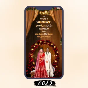 Golden Premium Wedding Card