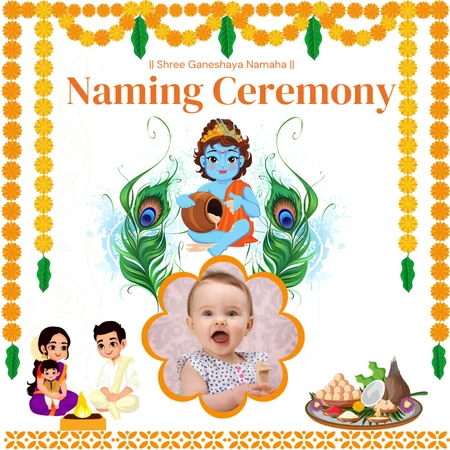 Naming Ceremony Invitation​ Card