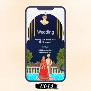 Night Green Wedding Cards