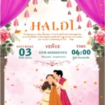 Wedding invitation Red White Template