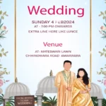 Rose Whispers Wedding Card