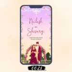 Rose Whispers Wedding Card