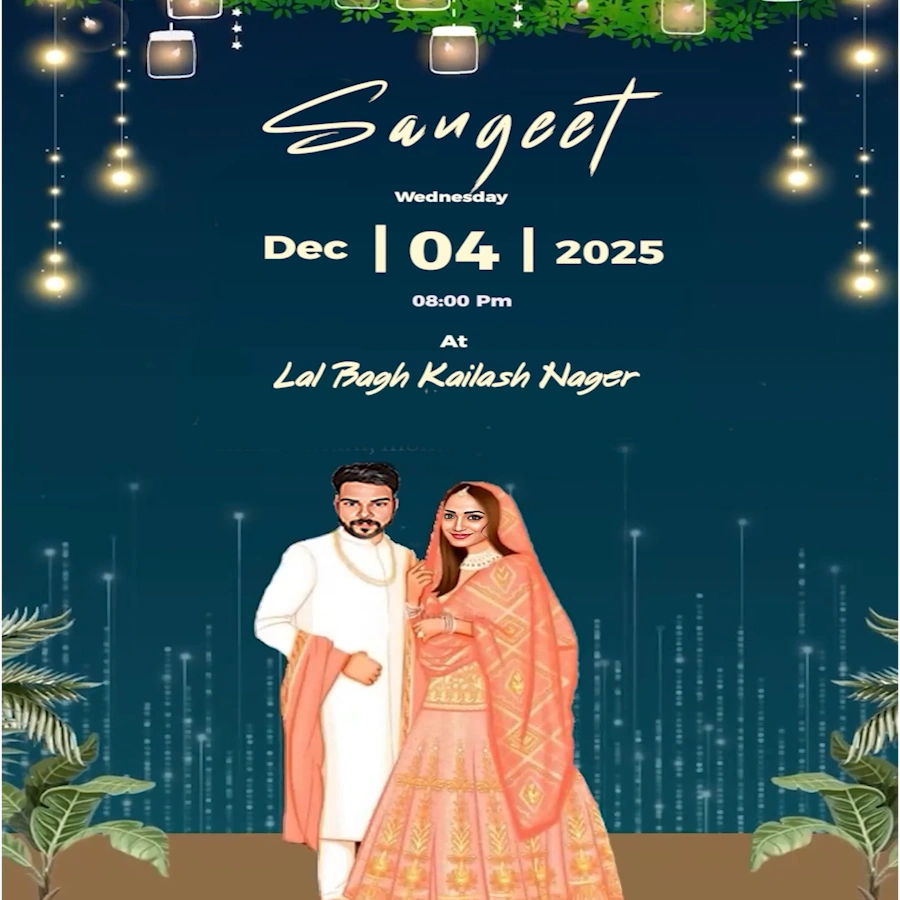 Sikh Golden Wedding Cards