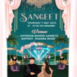 Wedding Invitation White Green Template