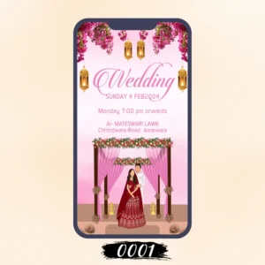 Crystal Ceremony Wedding Card Template 0001