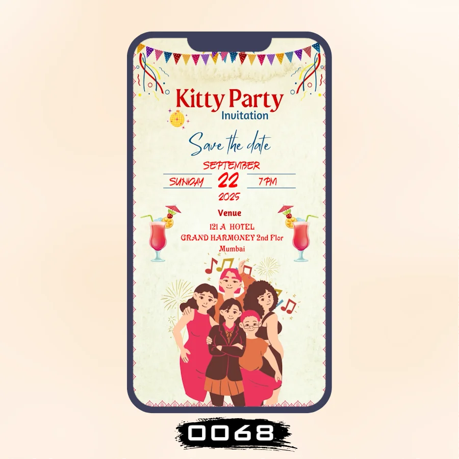 Kitty Party Invitation Card