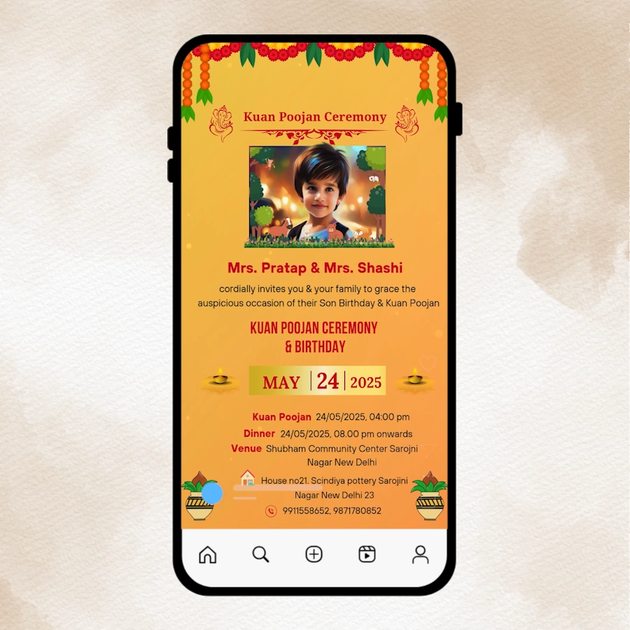 Kuan Pujan Invitation Card