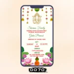 Modern Art House Warming Invitation Card