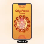 Pooja House Warming Invitation Card