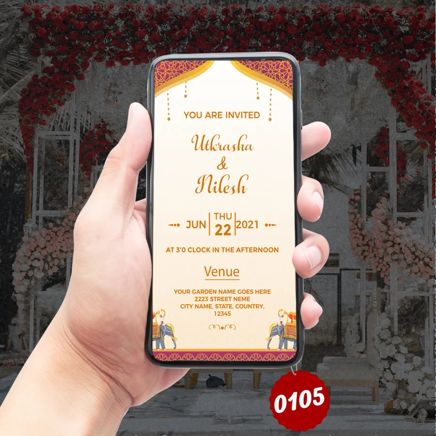 Minimal Modern Digital Wedding Invitation