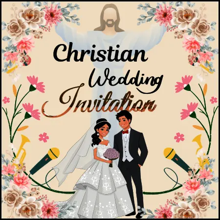 Christian Wedding Invitation​ Card