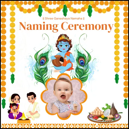 Naming Ceremony Invitation​ Card