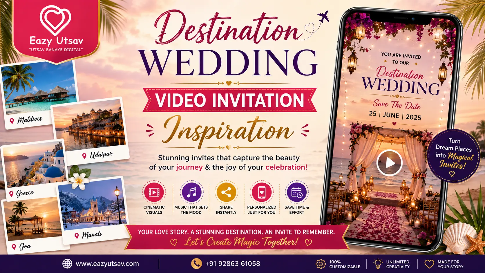 Destination Wedding Video Invitation Inspiration